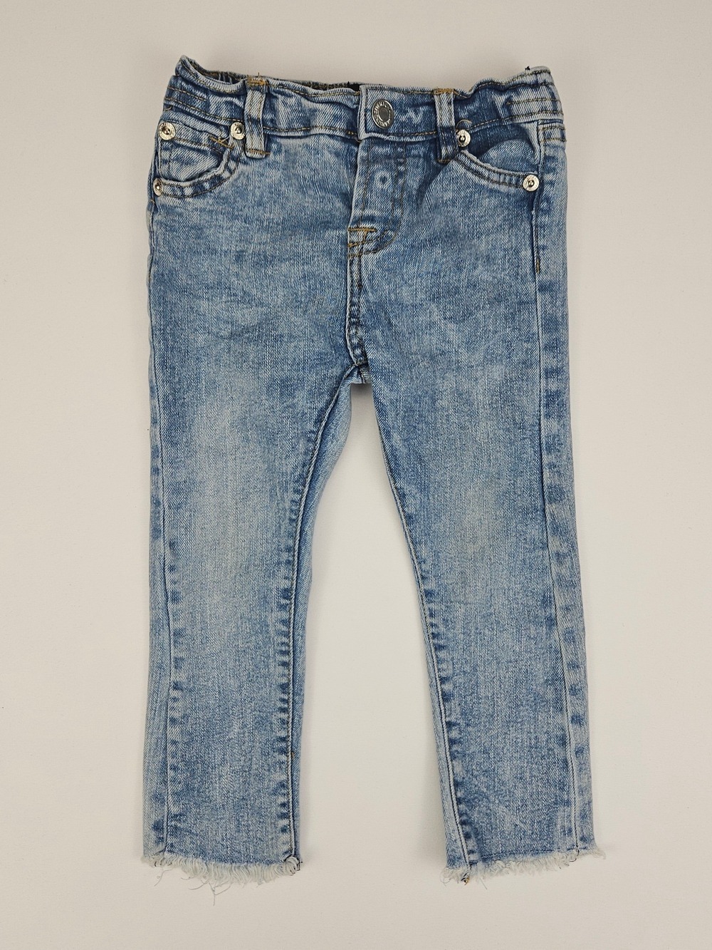 7 For All Mankind Baby/Toddler Light Wash Jeans 24M Raw Hem